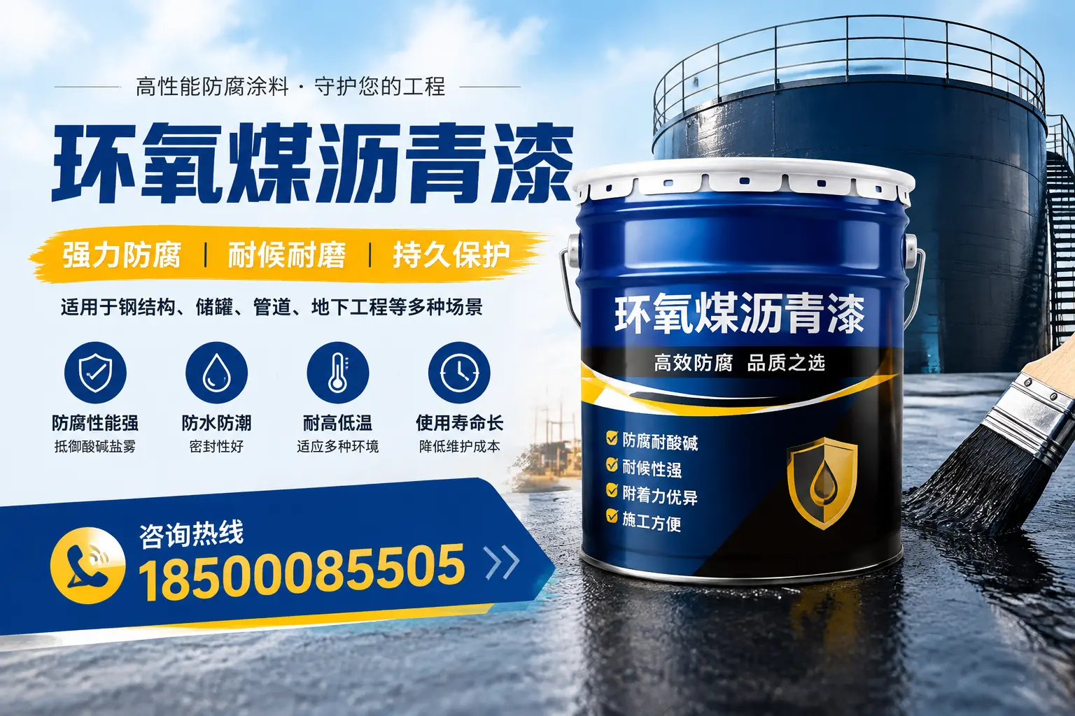 环氧煤沥青漆在工业中的应用,三沙企业的选择